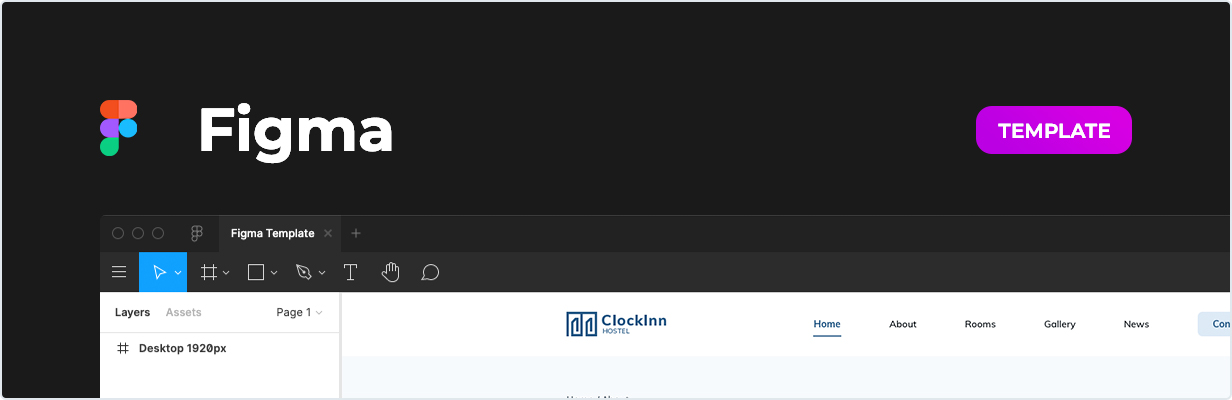 Clockinn – Hostel Template for Figma