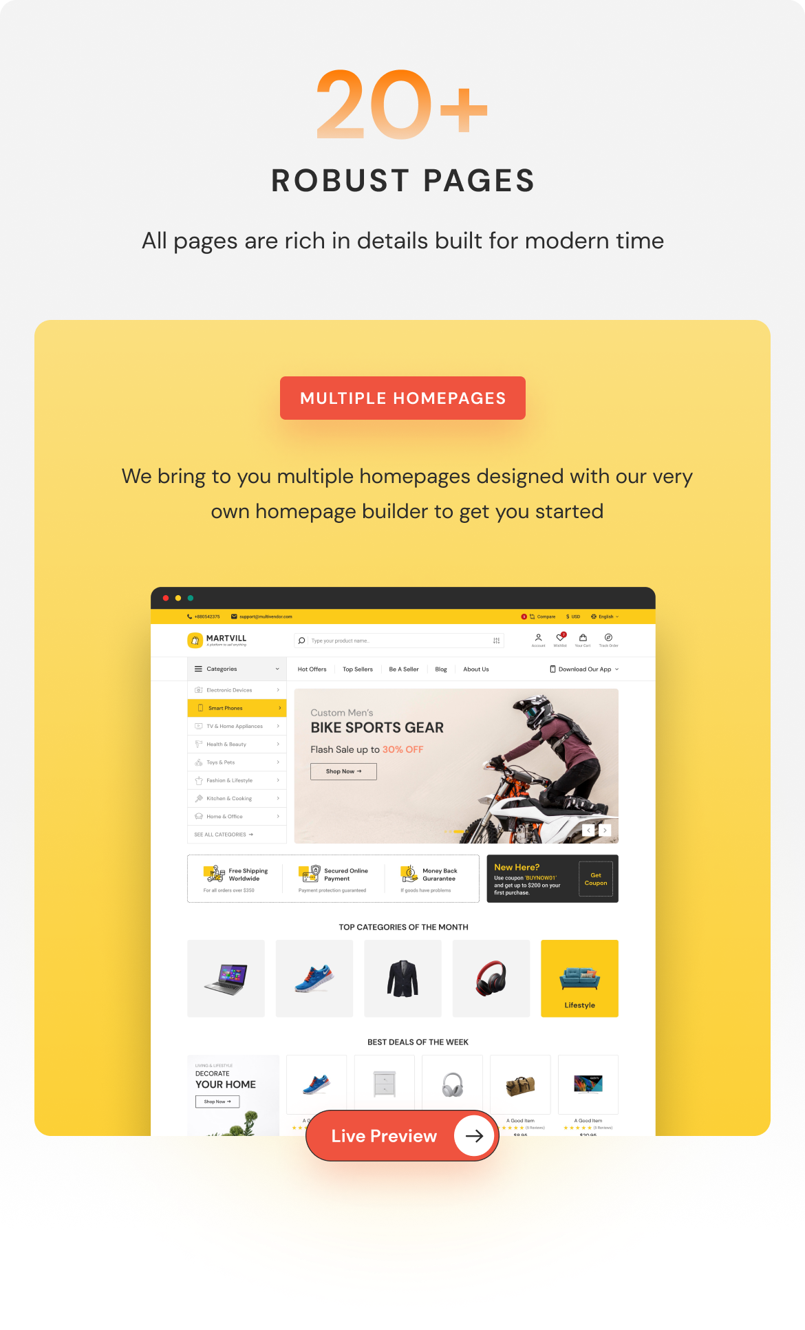 Martvill v1.3.0 - A Global Multivendor Ecommerce Platform to Sell Anything - Authentic WP