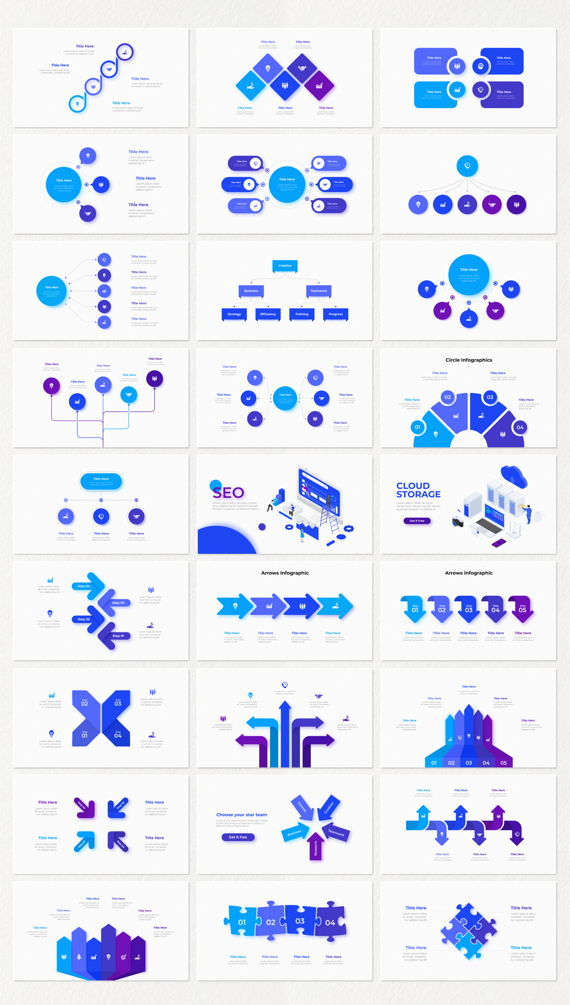 Multipurpose Infographics PowerPoint Templates v.5.2 - 81