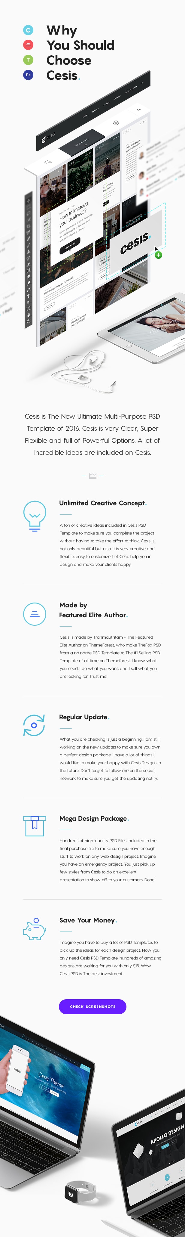 Cesis | The Ultimate Multi-Purpose PSD Template of 2016