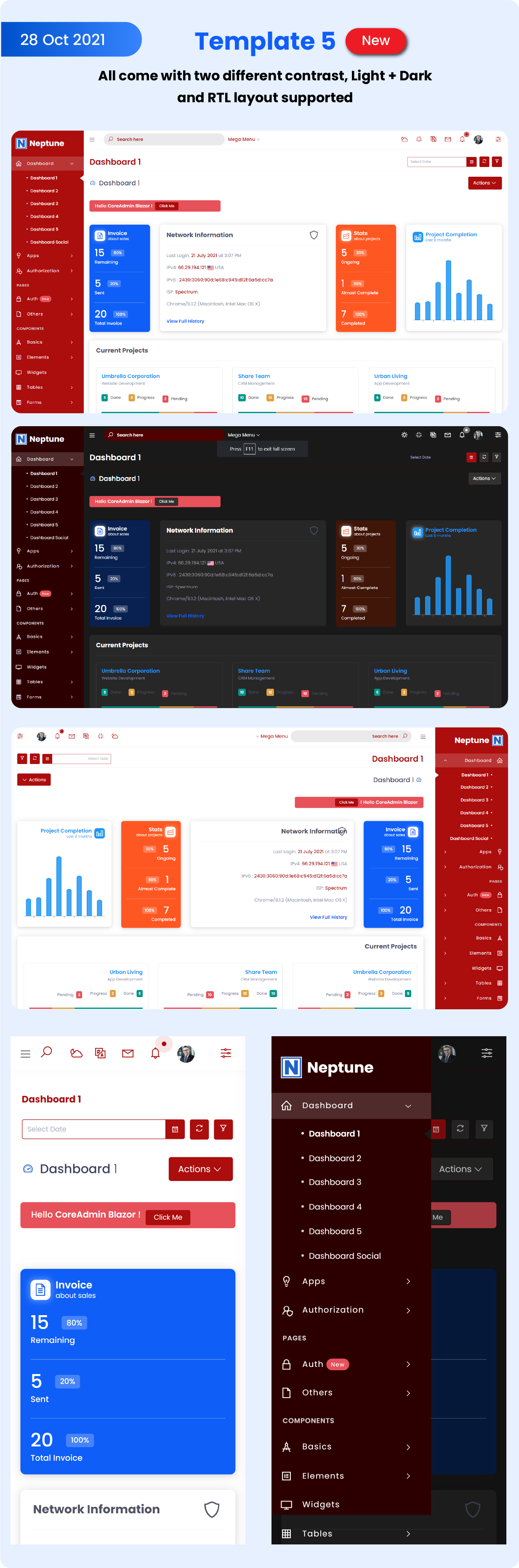 Neptune Laravel Admin UI Template - 6