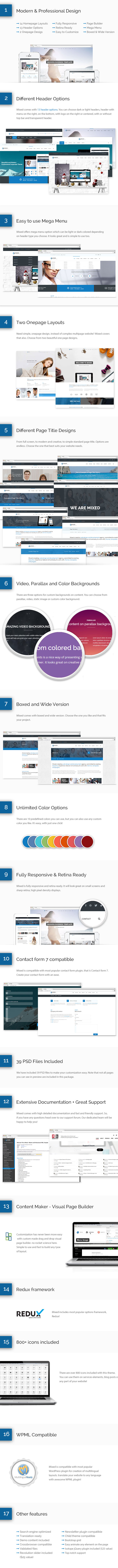 Mixed - Modern and Professional WordPress Theme - 2