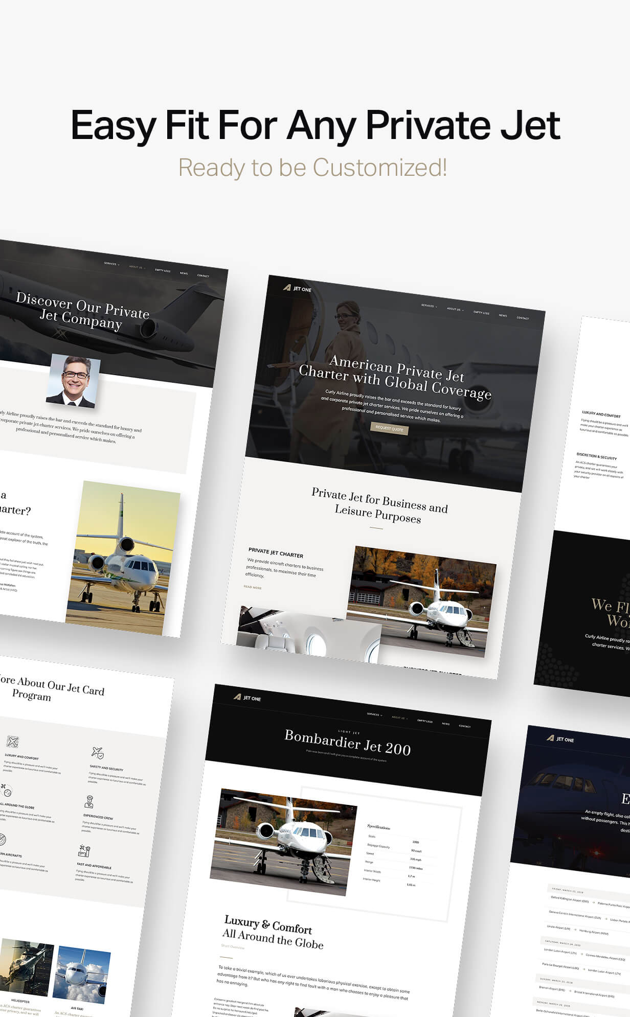 Jet One - Private Airline WordPress Theme - 4