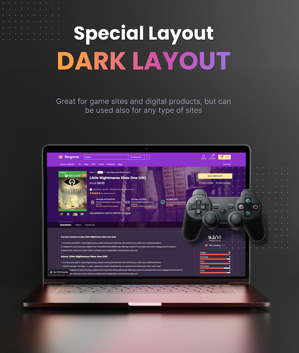 Dark Layout Theme Woocommerce