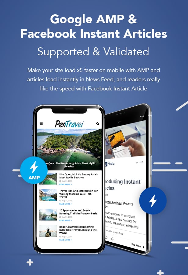 PenNews - News/ Magazine/ Business/ Portfolio/Reviews Landing AMP WordPress Theme - 7