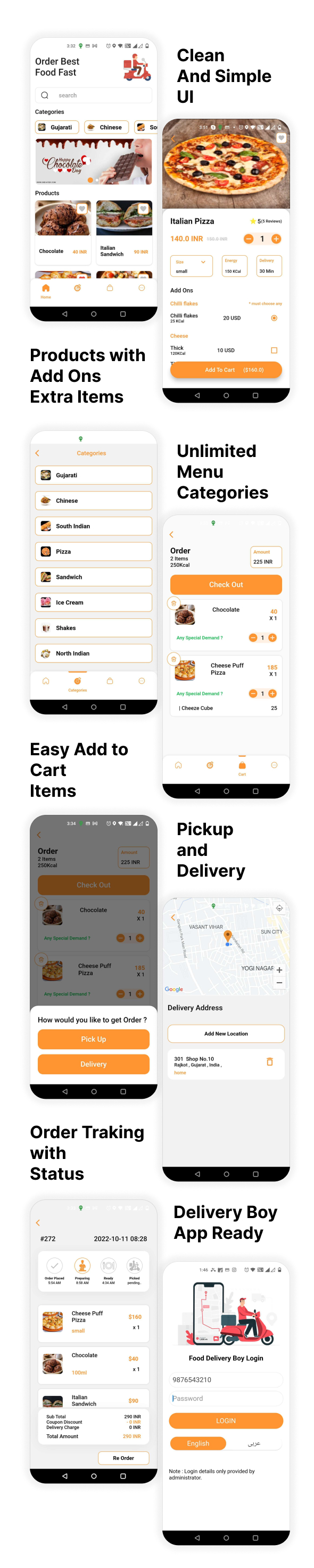 Restaurant App with Food Delivery and Multiple Branch Manage, Flutter full Application - 3
