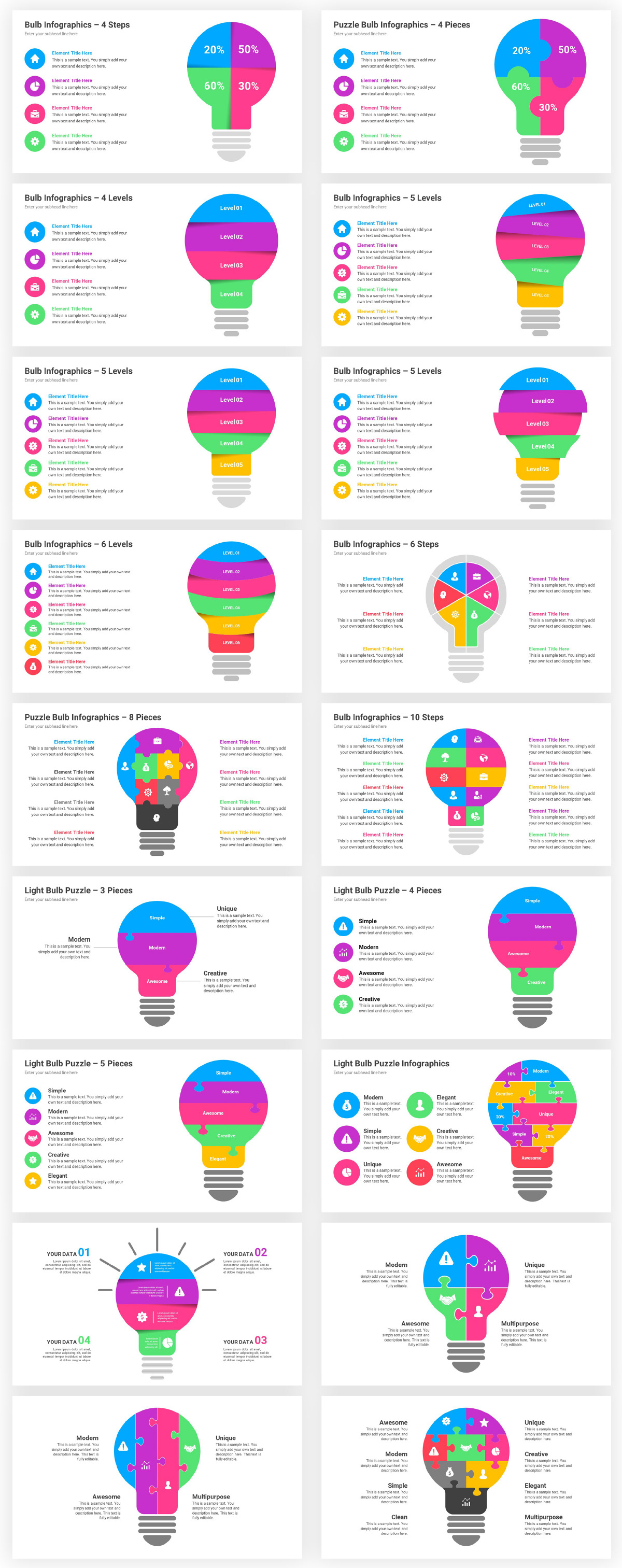 Infographics Complete Bundle PowerPoint Templates - 127