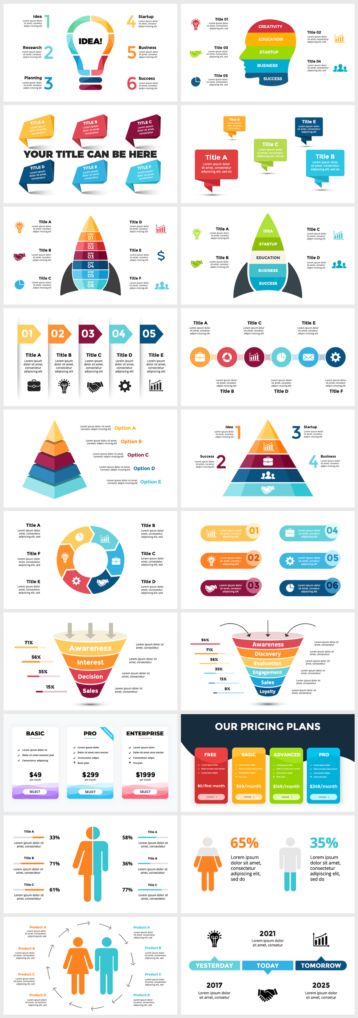 Wowly - 3500 Infographics & Presentation Templates! Updated! PowerPoint Canva Figma Sketch Ai Psd. - 112