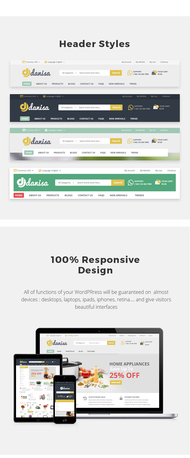 Danisa - Theme for WooCommerce WordPress 4