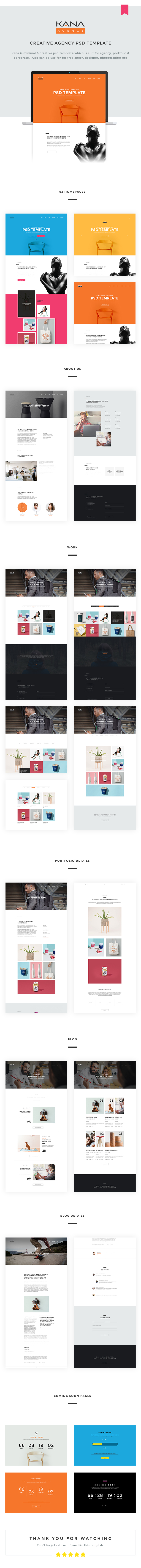 Kana - Creative Agency Psd Template - 1