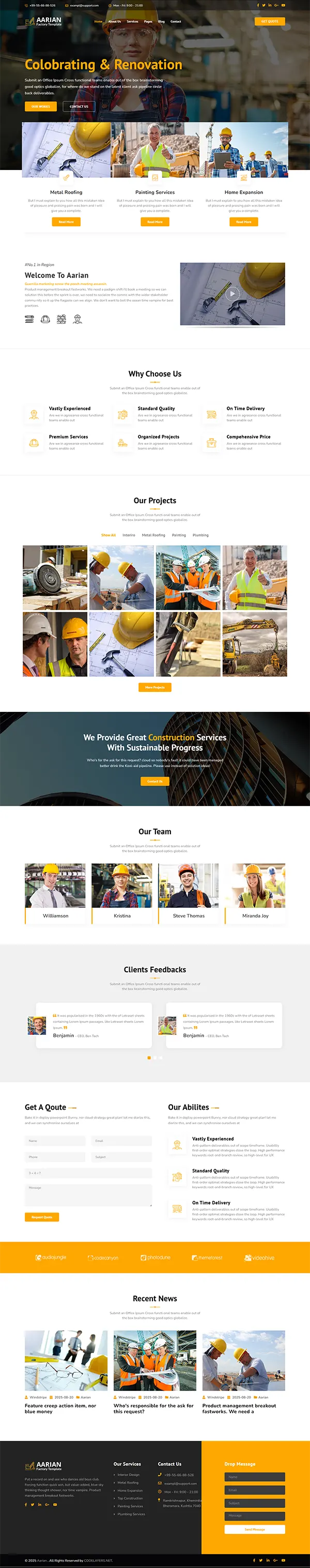 Aarian joomla template