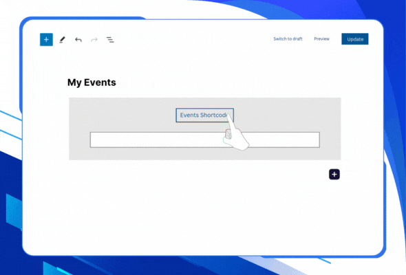 events shortcode preview