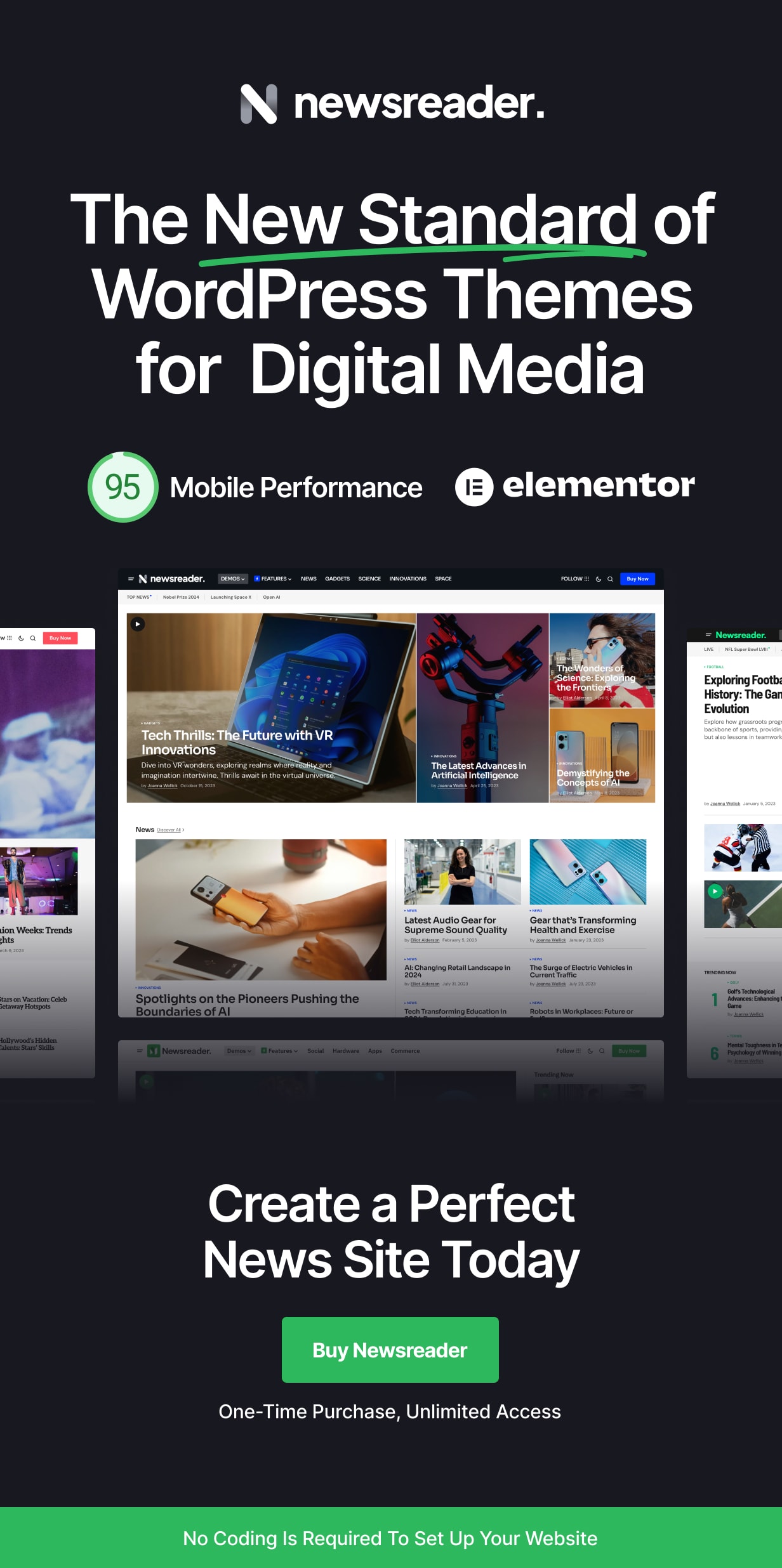 Newsreader - Revolutionary WordPress Theme for Digital Media