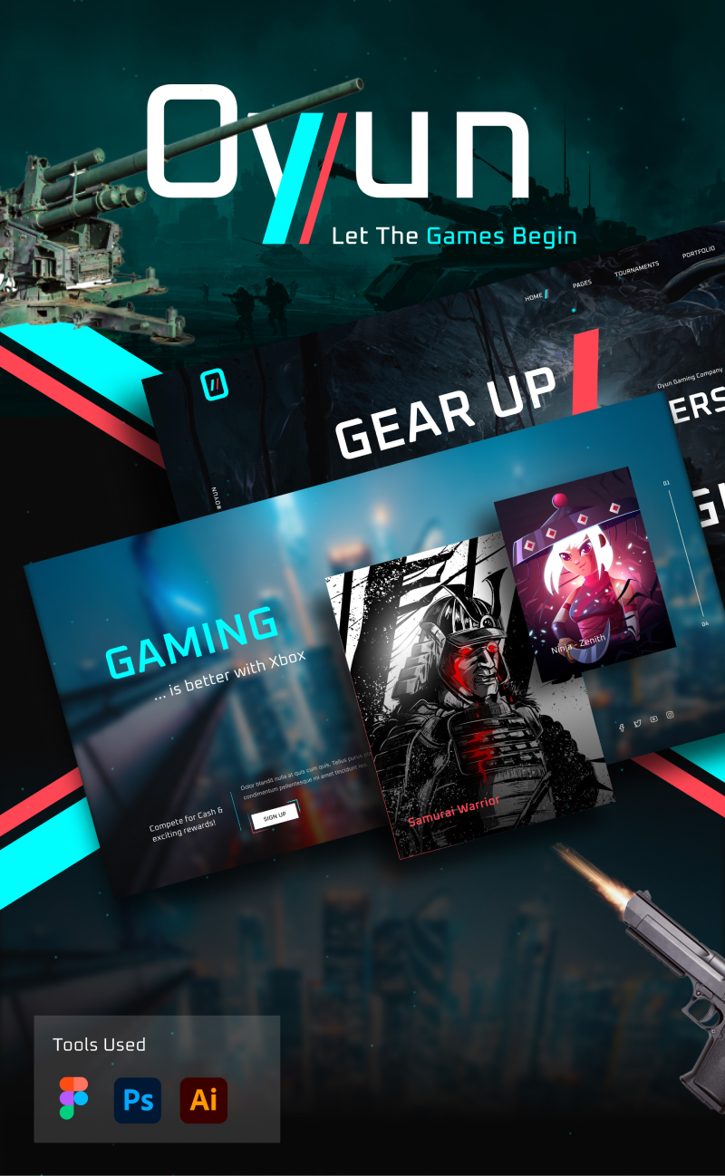 Oyun - Game Agency UI Kit - 1