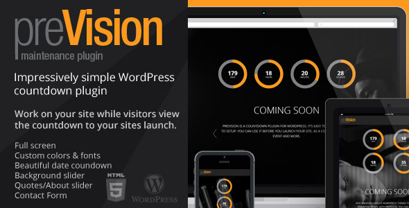 preVision Responsiv WordPress Maintenance Plugin