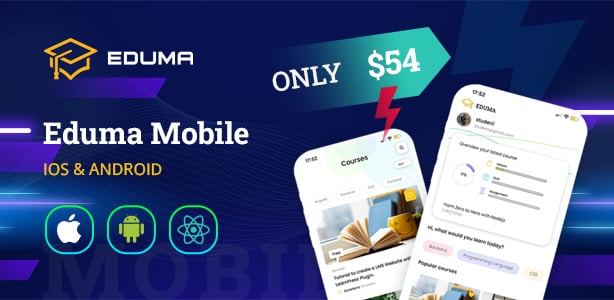 Eduma Mobile - React Native LMS Mobile App for iOS & Android