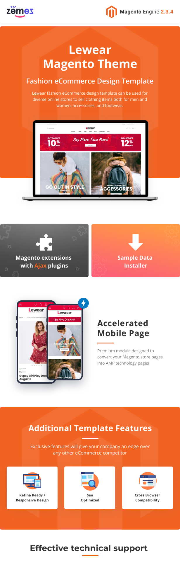 Lewear - Fashion eCommerce Design Magento Theme - 1