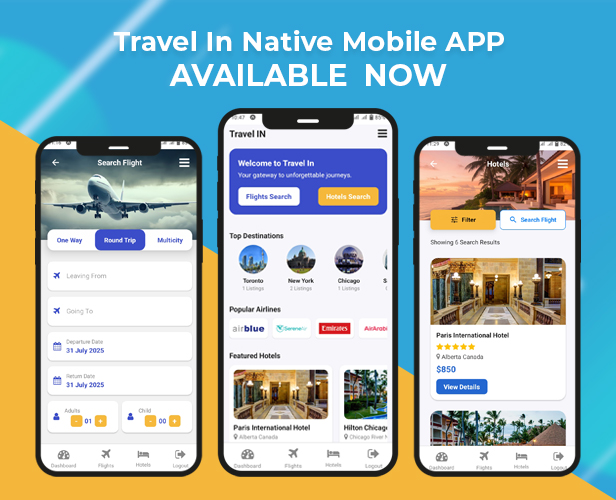 Travelin - Hotel & Air Tickets Booking Laravel Script - 1