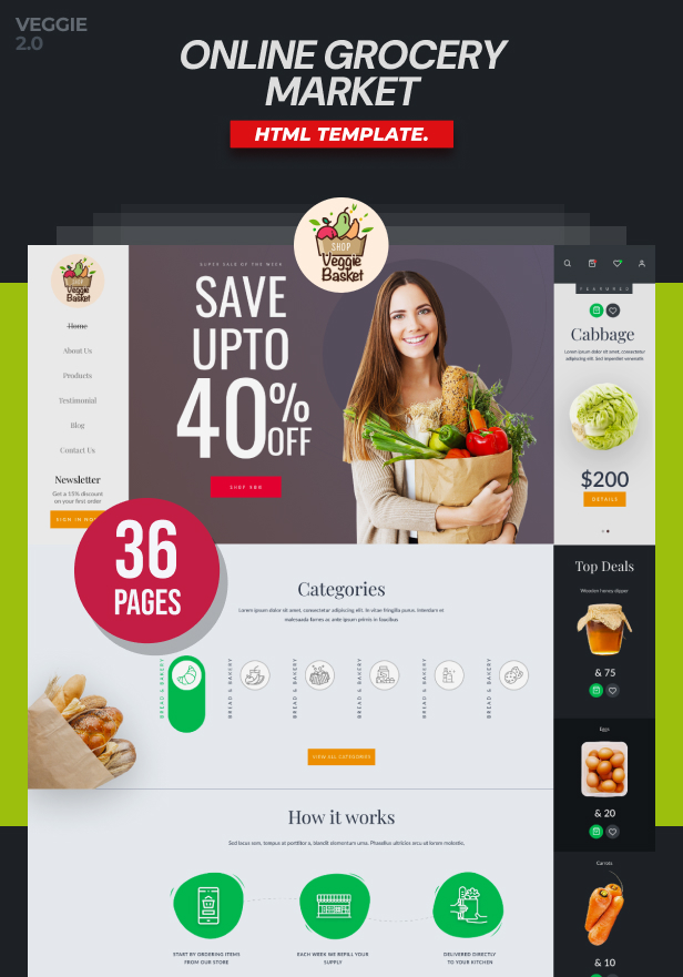 Veggi - Super Market Store HTML Template - 1