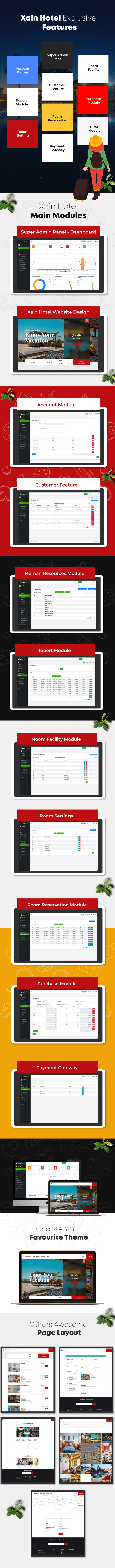 Xain - Hotel Management System with Website - 1