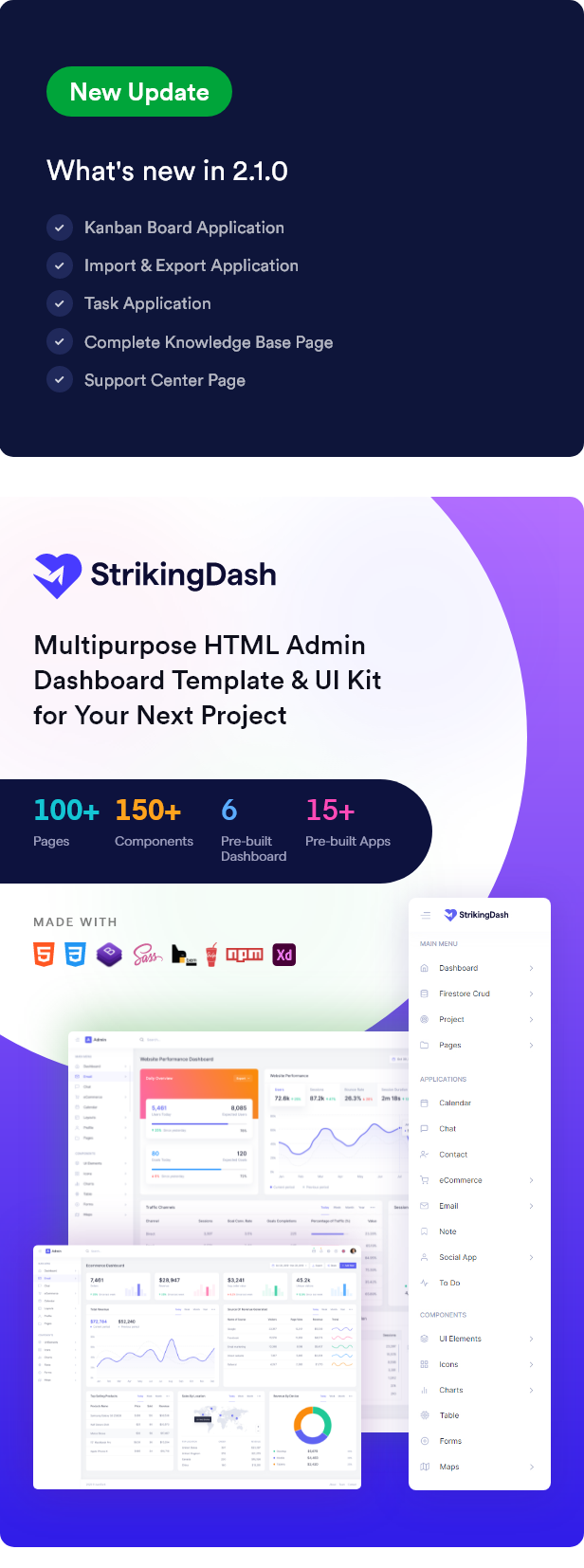 StrikingDash - HTML Admin Dashboard Template - 4