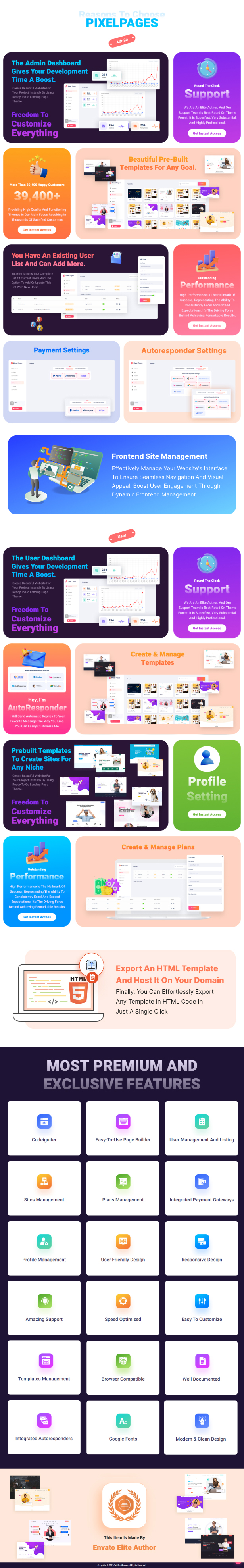 PixelPages - SAAS Application Website Builder for HTML Template - 4