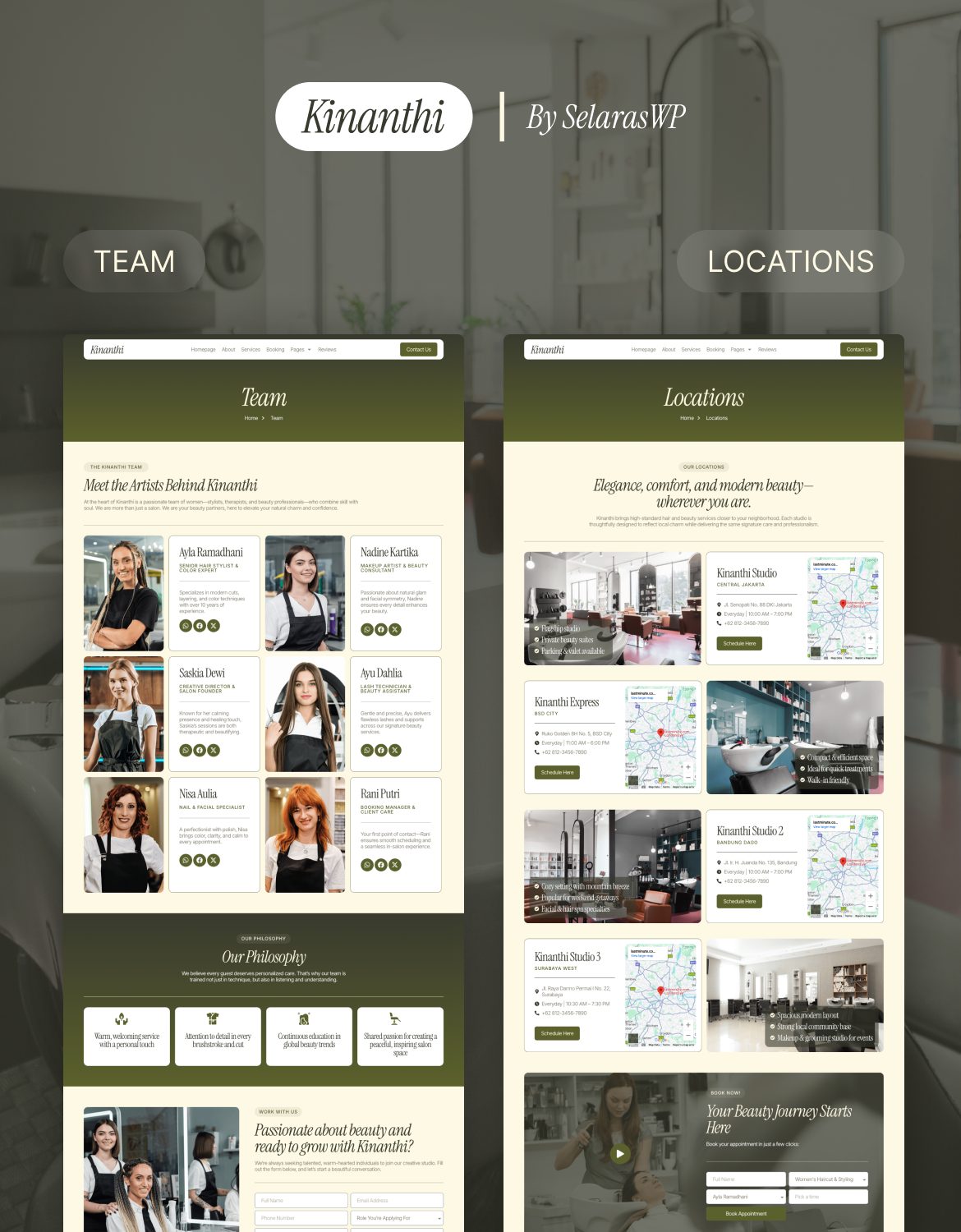 Kinanthi - Hair Stylist & Beauty Salon Elementor Template Kit - 4