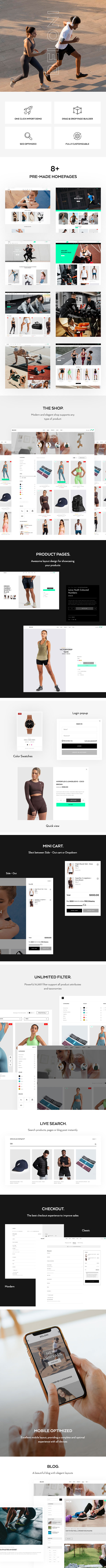 Workout Wear WooCommerce WordPress Theme Beloni Preview