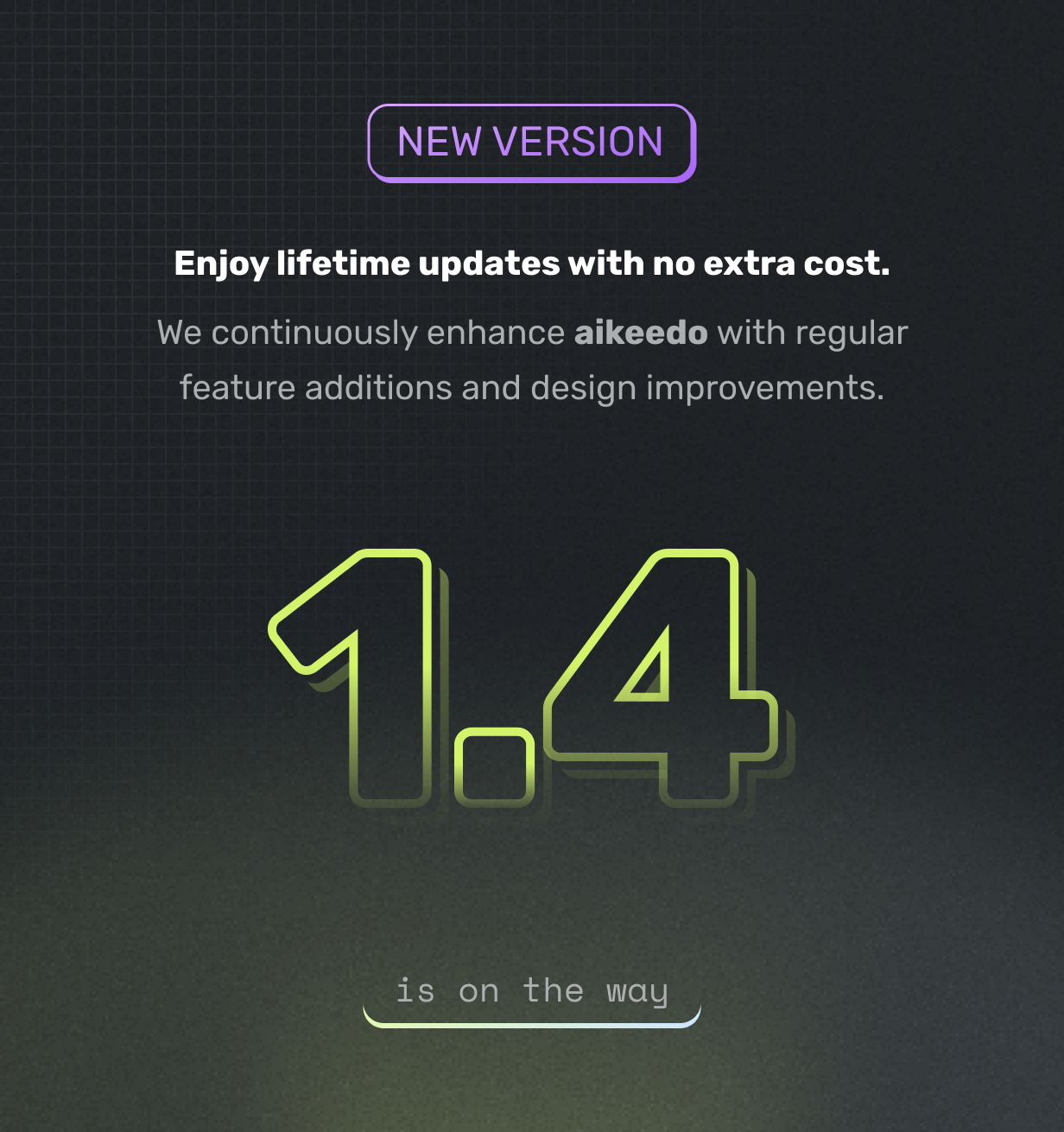 new version 1.4 is on the way @heyaikeedo #aikeedo
