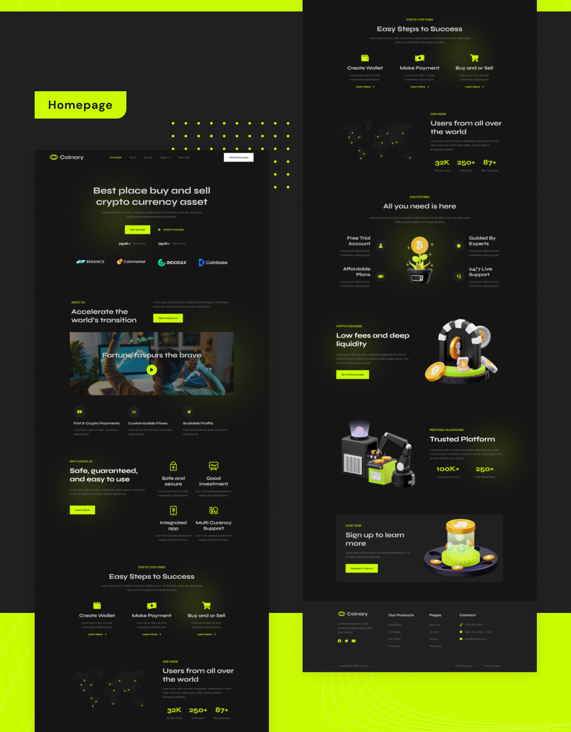 Coinary - Blockchain Cryptocurrency & Bitcoin Elementor Template Kit - 1