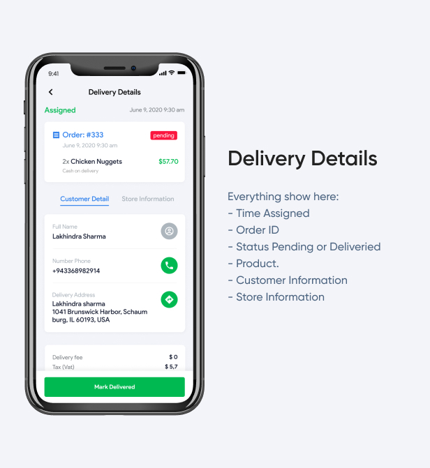 Delivery Details
