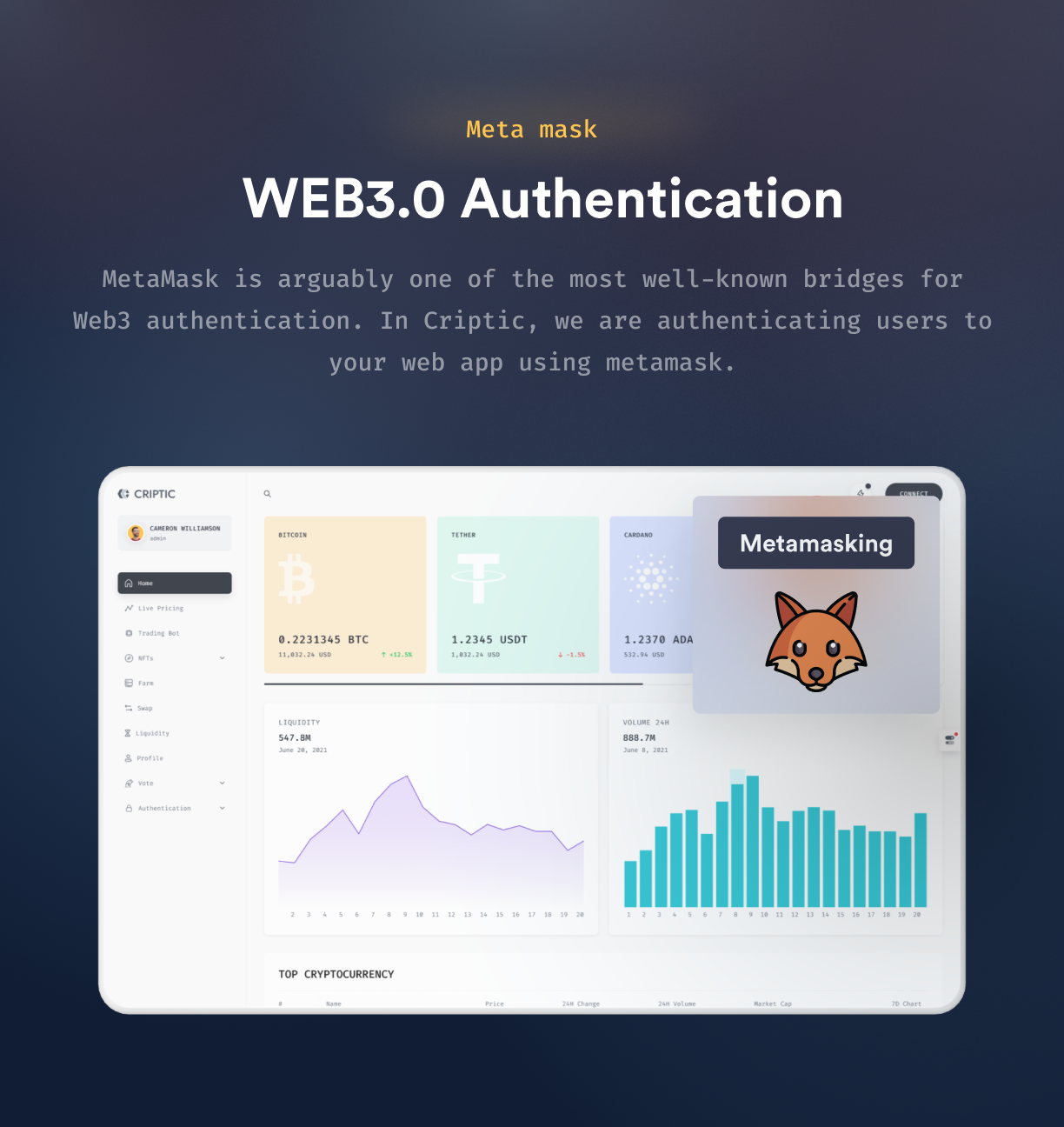 web3 admin dashboard template