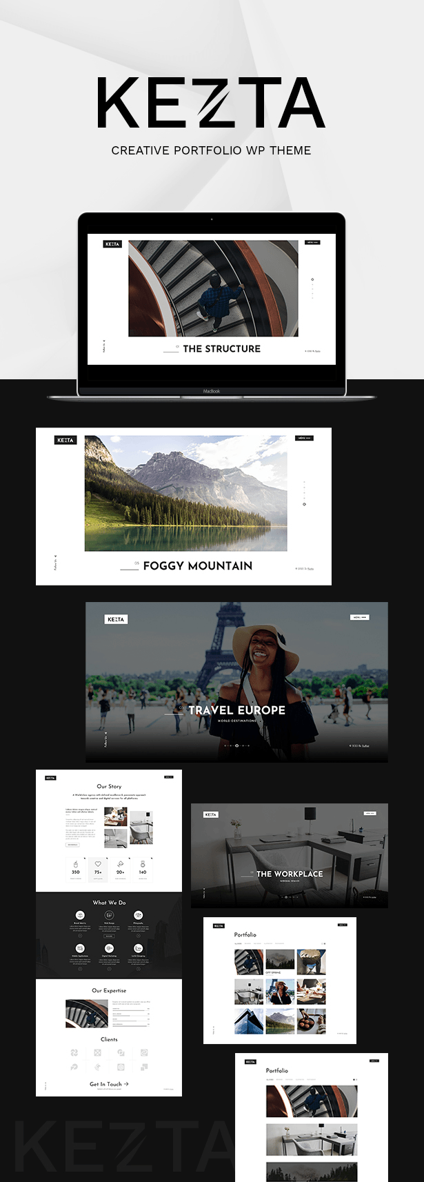 Kezta - Gutenberg Portfolio for WordPress - 1