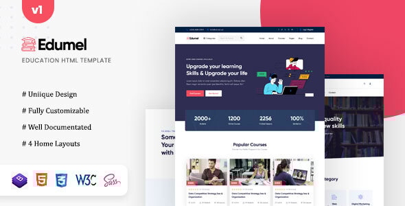 Edumel- Education LMS template - Business Corporate
