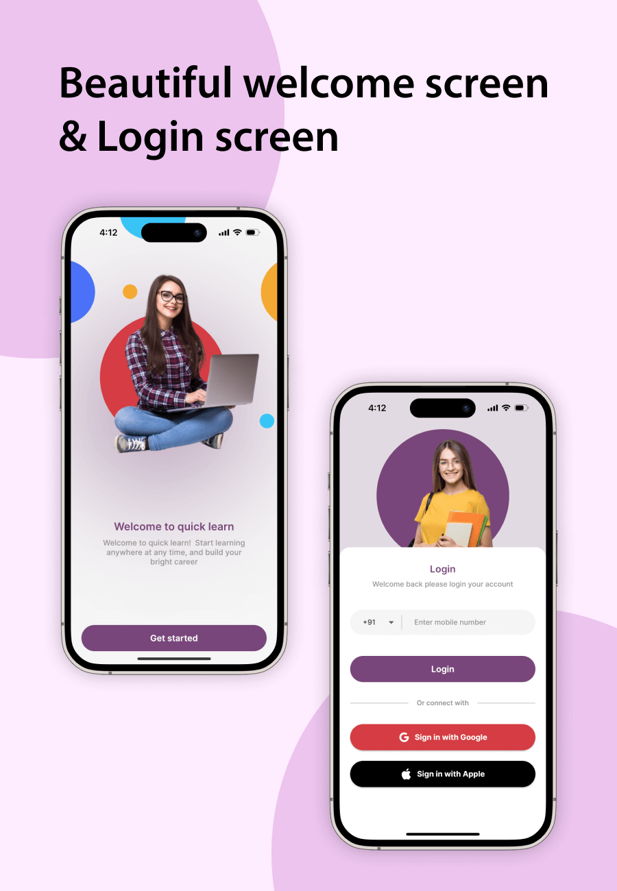 QuickLearn: Flutter LMS Mobile App with Firebase Backend