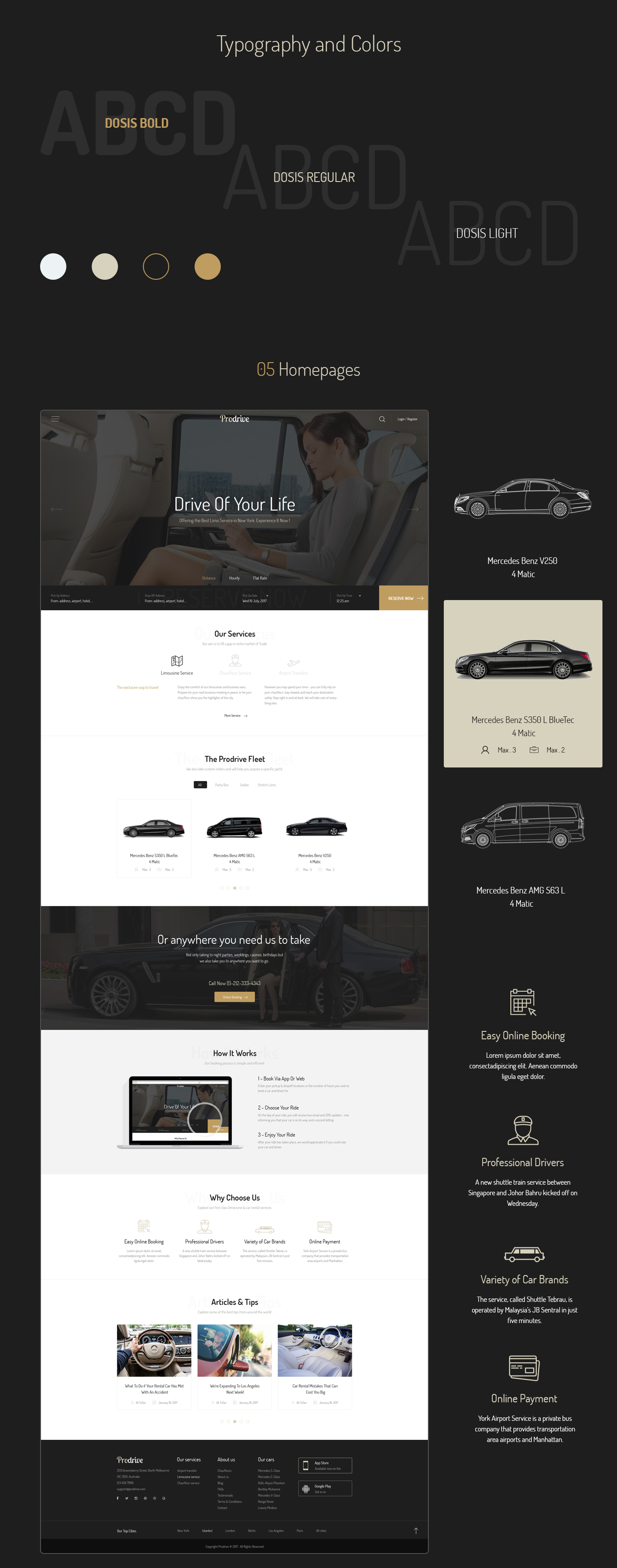 Prodrive - Limousine, Transport, Car Hire PSD Template - 2