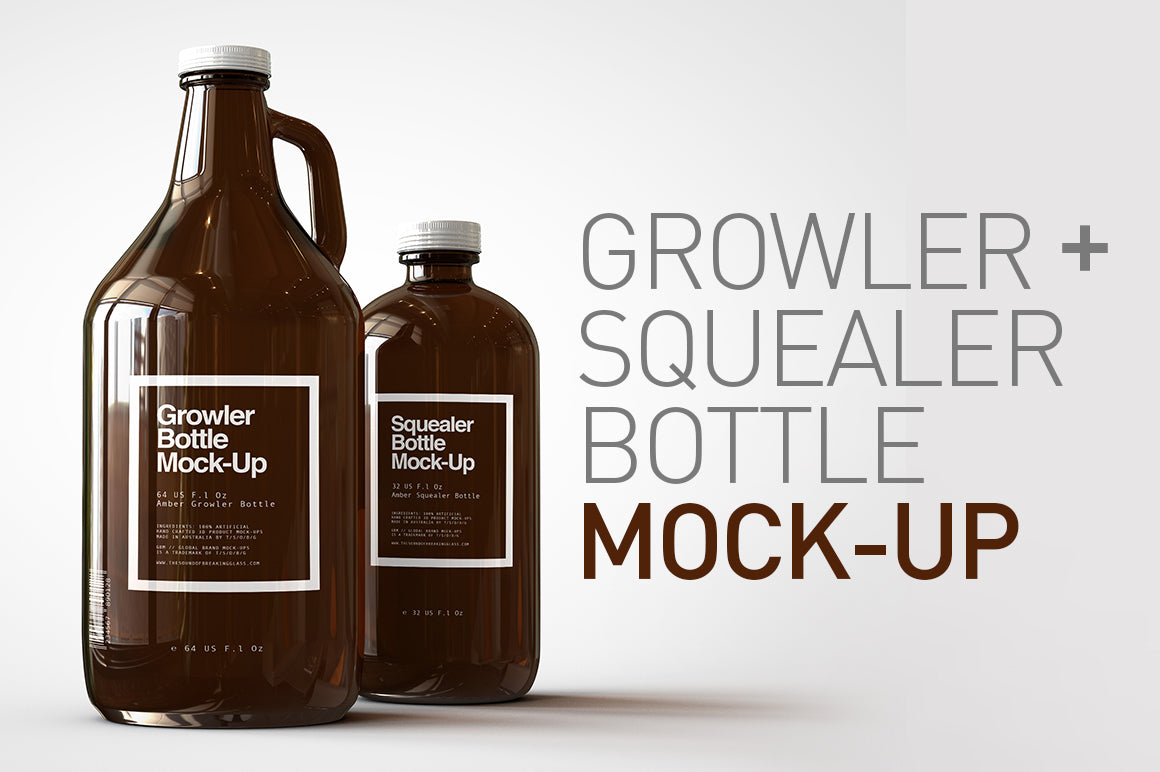 Growler & Squealer Bottle Mock-Up