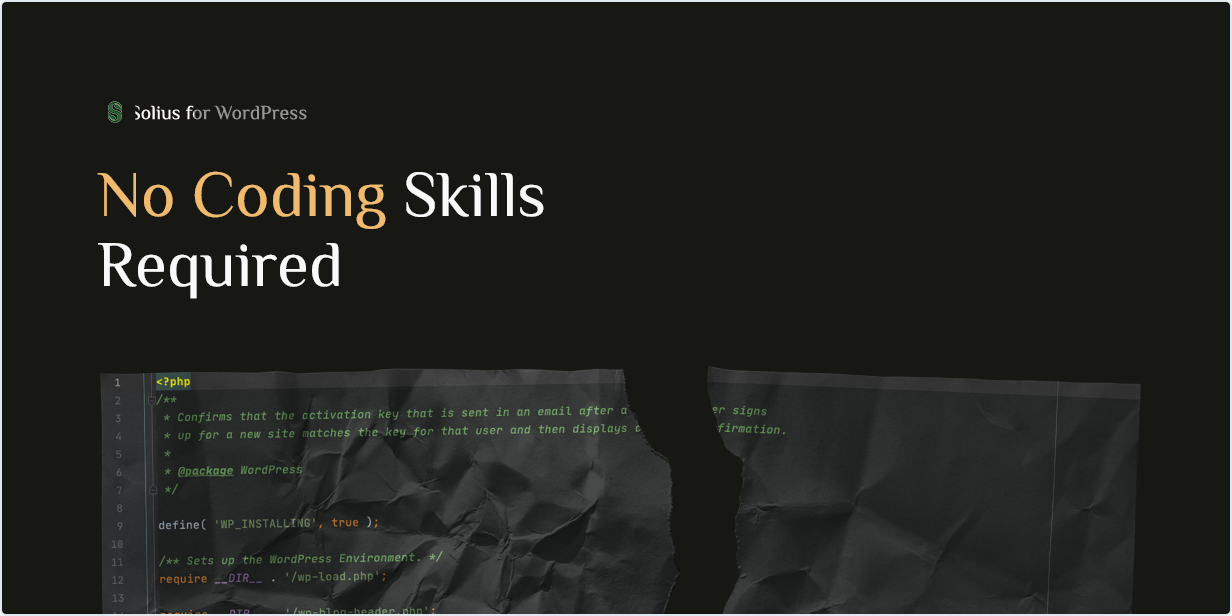No coding Skills Required