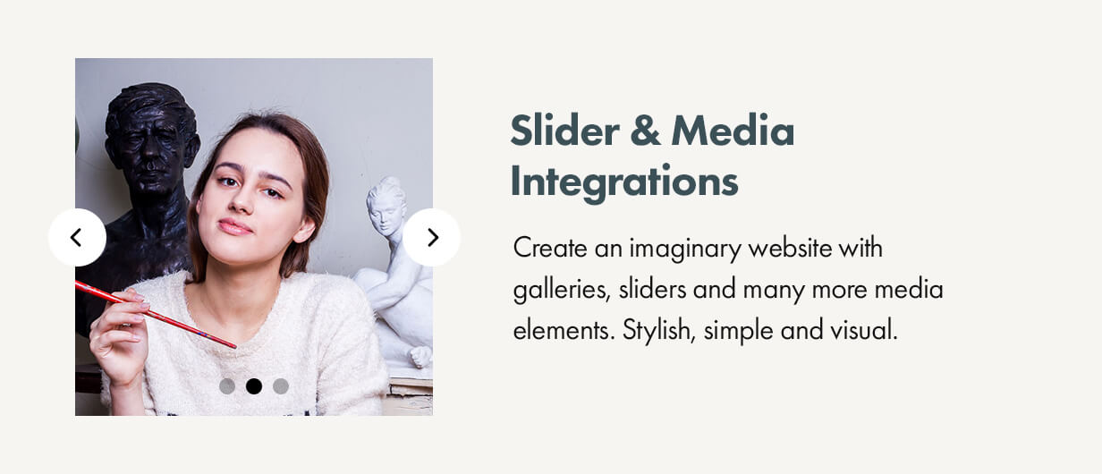 Slider and media integrations