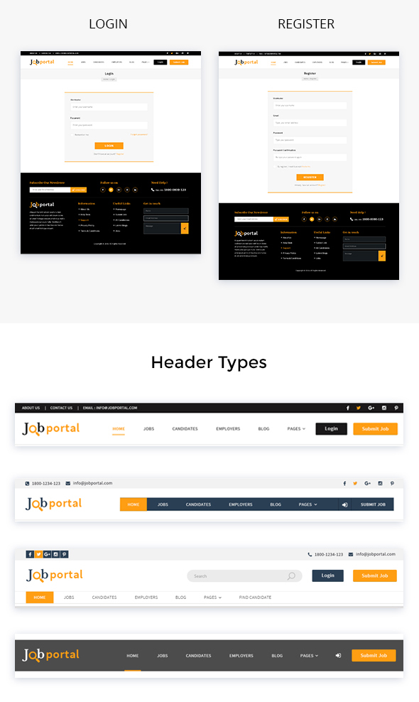 Job Portal PSD Template - 5