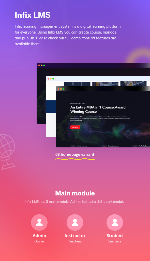 InfixLMS - Open Source Learning Management System VueJs - 1
