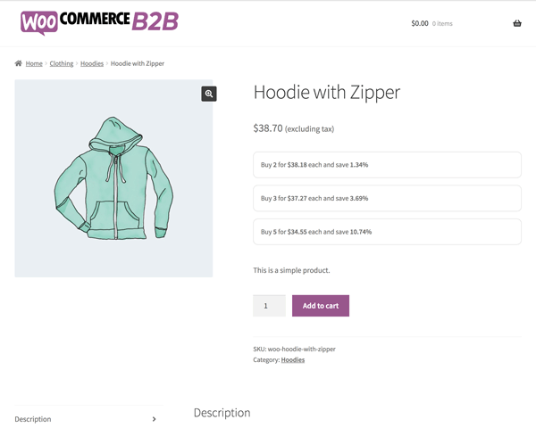 WooCommerce B2B - Interactive tier prices