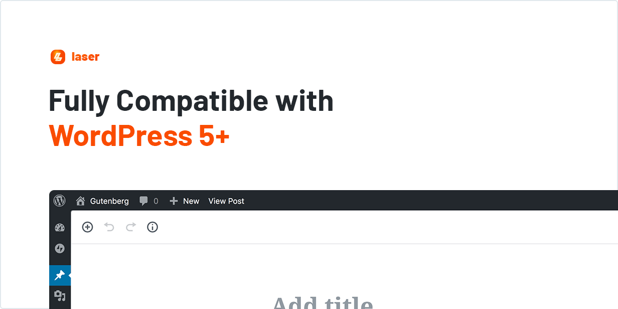 Fully Compatible with WordPress 5+
