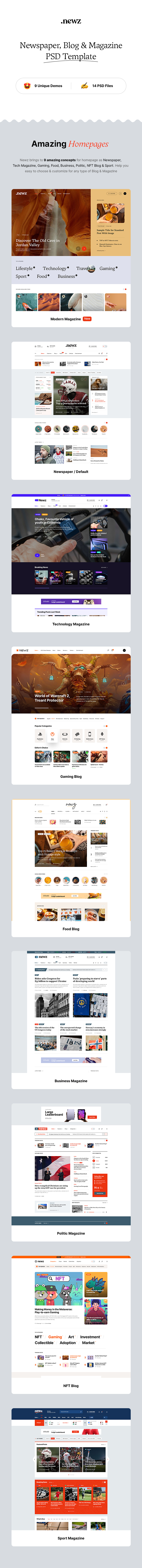 Newz - Blog & Magazine PSD Template - 5