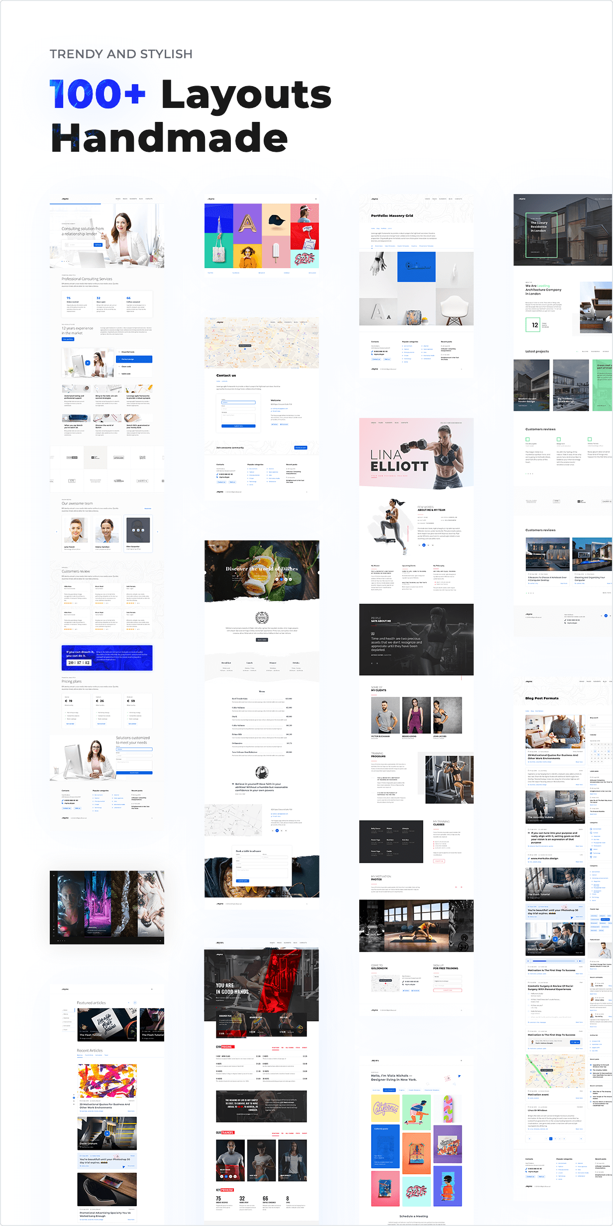 Trendy and stylish 100+ layouts handmade