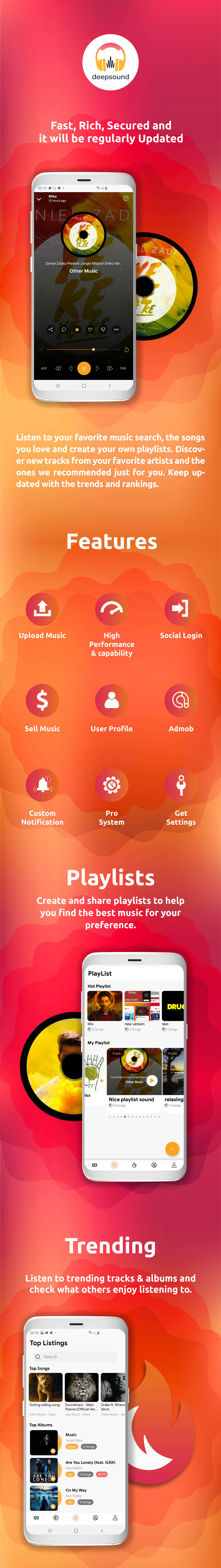 DeepSound Android- Mobile Sound & Music Sharing Platform Mobile Android Application - 5