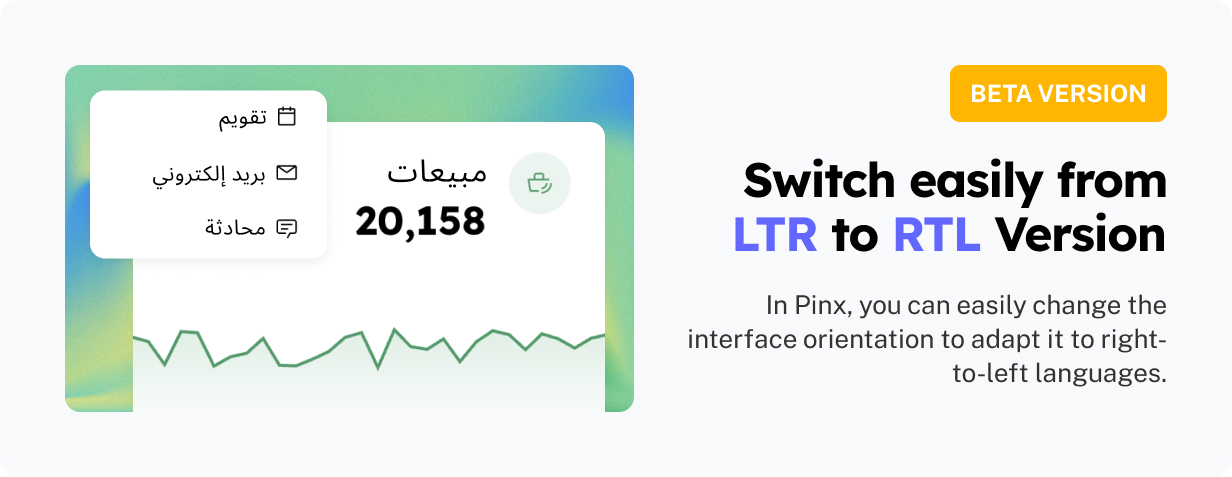 Pinx Admin Template - RTL Section