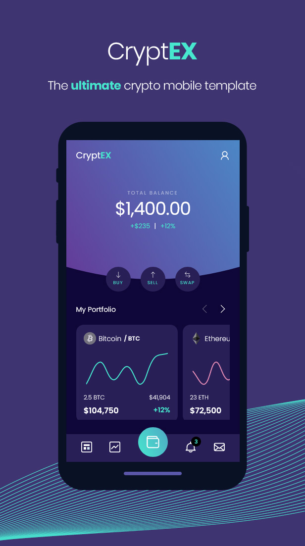 Cryptex - Mobile HTML Template by mobiokit