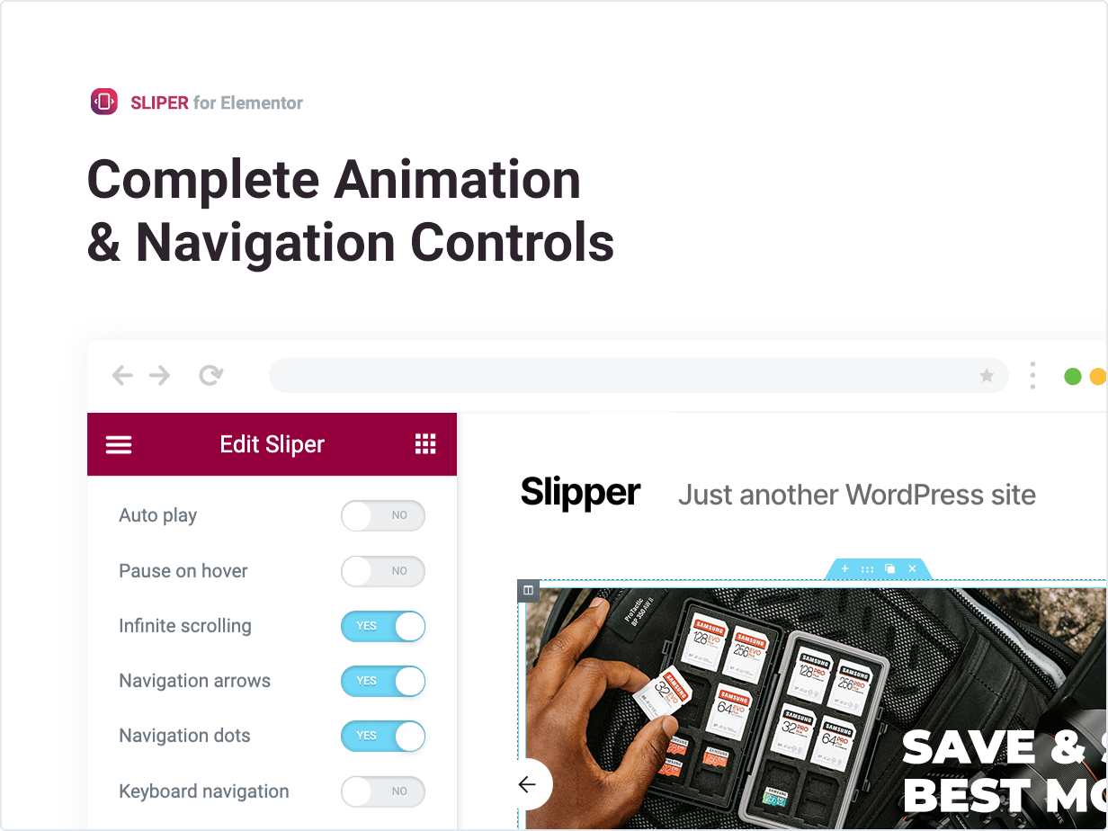 Sliper v1.0-Elementor的全屏轮播滑块插件