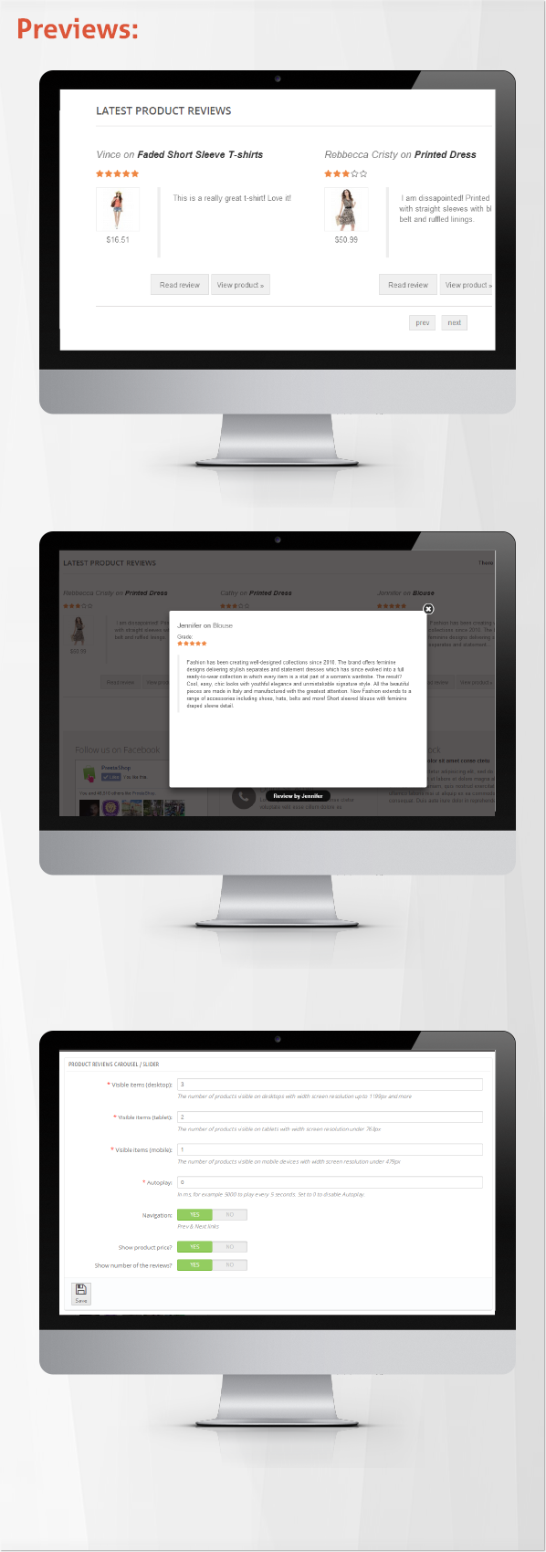 PrestaShop Reviews Carousel - 2